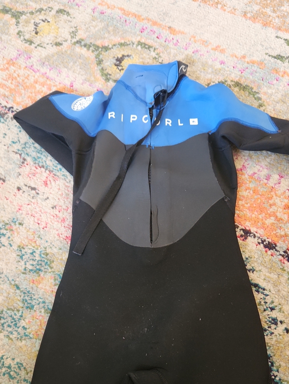 Rip Curl Kids Blue and Black Long WETSUIT
